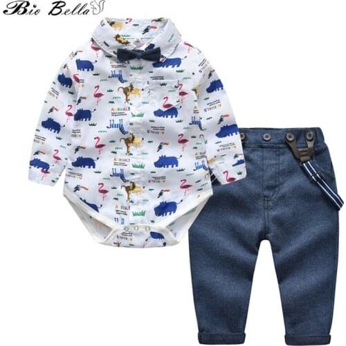 Baby Kids Spring Autumn Boy Clothes Sets Tops+Pants 2Pcs Outfits Gentleman Terno Infantil Meninos Long Sleeve Cotton Boy Costume