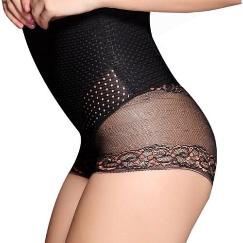 Lace Sexy Underwear Women Underpants High Waist Rise Panties Woman Plus Size Body Shaping Lingerie Breathable Female Pant