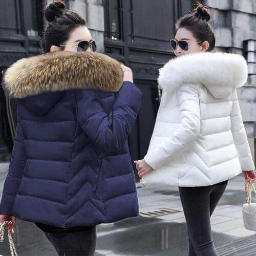 Fashion Winter Jacket Women Full Sleeve Hooded Pocket Thick Warm Fake Fur Parka Casual Coats Female Manteau Femme 2021 New