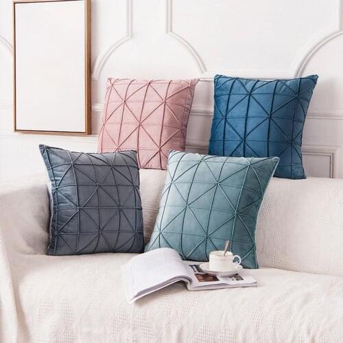 Square Shape Solid Color Soft Pillow Case Sofa Bed Cushion Cover Home Decor Throw Cushion Cover Pillow Cover For Bedroom