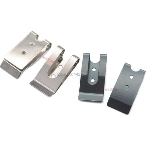 5/12/25/60 Pcs / Lot 54mmx25mm Metal Holster Sheath Belt Clip Double Holes Clasp Spring Hook Buckle Leather Belts Handbag