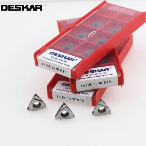 10PCS DESKAR 16ER 16IR 11W 14W K15 Threading Insert CNC Lathe Cutter Tool Turning Tools For Aluminum
