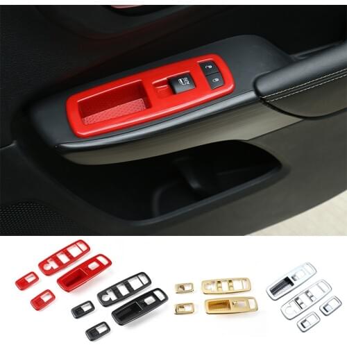 SHINEKA ABS Window Switches Panel Cover Trim for jeep cherokee 2011-2016 and grand cherokee 2011-2016