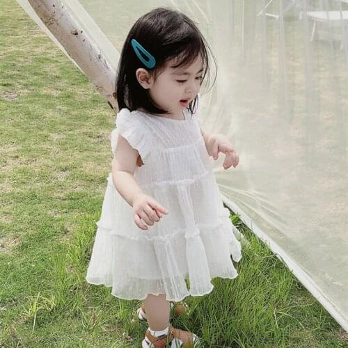 Girl Dress Kids Baby Gown 2021 Sleeveless Spring Autumn Toddler Princess Outwear School Beach Uniform Dresses Children Clothing