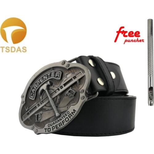 Carpenter Belt Buckles Western Designs In Zinc Alloy Material For Mens Accessories Silver Belt Buckle Drop Shipping