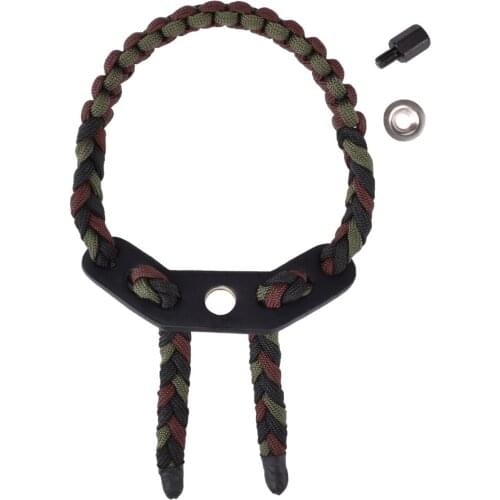 1 Pc Archery Compound Bow Adjustable Wrist Braided Rope For Hunter PU Multicolor Free Shipping