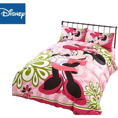 Mickey and Minnie Mouse queen size comforter Bedding Sets Cotton Duvet Cover4/5pc Sngle size Suitable for children home textile