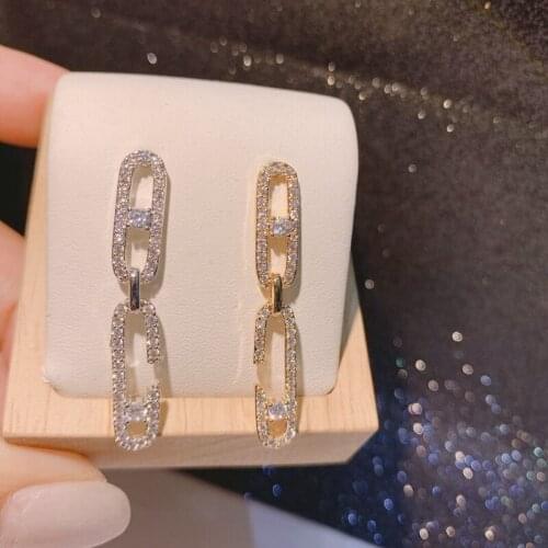 S925 Zircon Three Move Beads Larger Dangle Earrings with Activity Zirconia Women Luxury Brand Jewelry Black Gun