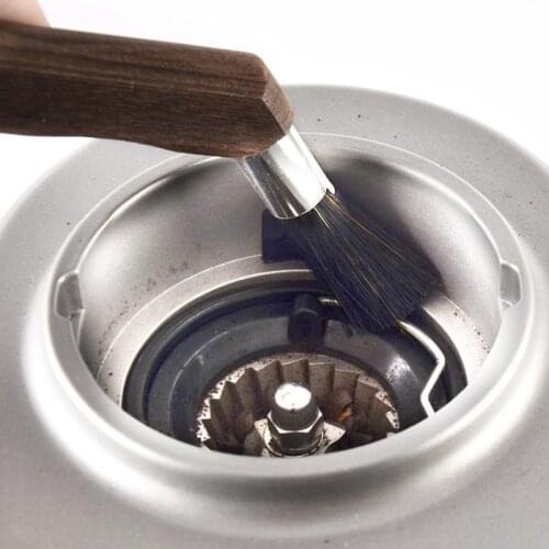 Coffee Grinder Cleaning Brush With Natural Bristles Lanyard Coffee Machine Brush Cleaner Tool For Barista Home Kitchen