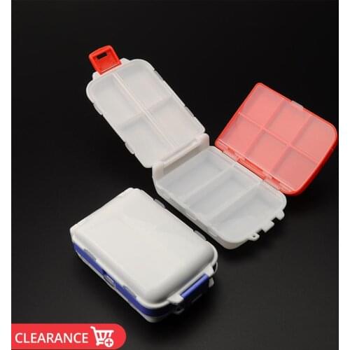 Foldable mini 4.1"*2.7" fishing hook box 13 compartments portable hook holder light weighted fishing tackle box Storage Case