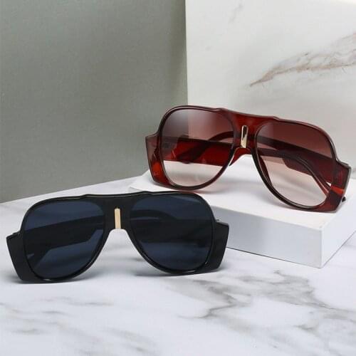 Irregular Square Sunglasses Women Retro Rectangle Shades Sun Glasses Metal Wide Frame Design Eyewear Oculos De Sol UV400