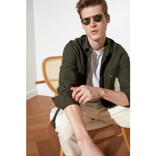 Trendyol Men 'S Regular Fit Double Pocket Cap Shirts TMNSS21GO0103