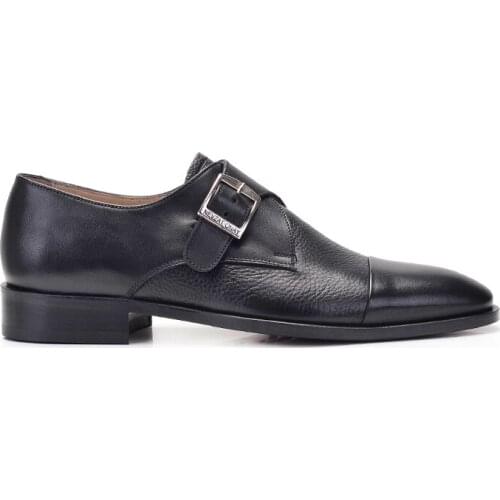 Nevzat Onay Genuine Leather-Real Leather Buckled Men Classic Style Leather Sole Shoe -11801