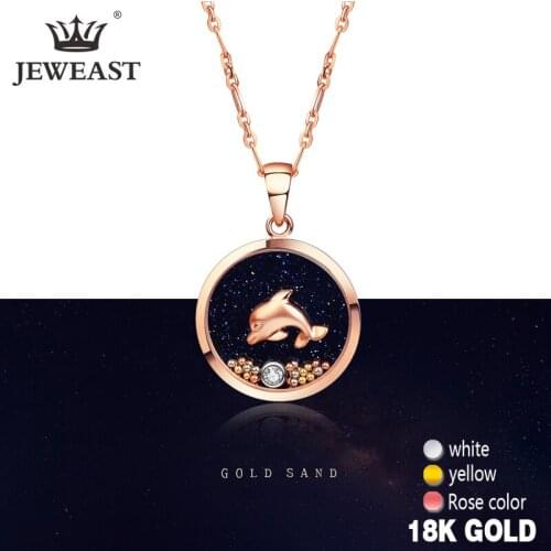 18K Pure Gold Pendant Real AU 750 Solid Gold Charm Multicolor Flower Upscale Trendy Classic Party Fine Jewelry Hot Sell New 2020