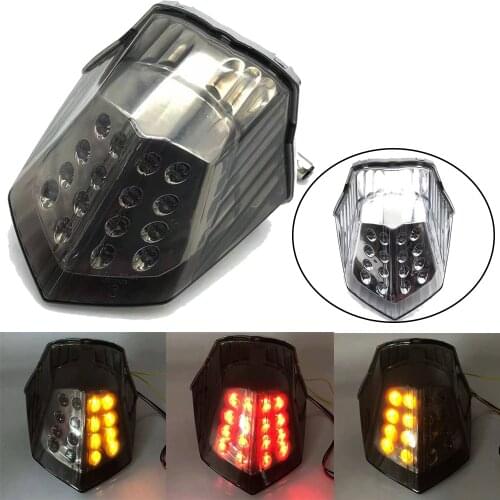 Motorcycle LED Rear Brake Taillight Integrated Turn Signal Light Tail Light For Yamaha XJ6 XJ-6 FZ6R Diversion 600 2009-2014