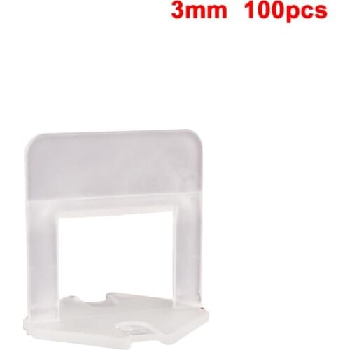 100 Pcs 3mm Tile Leveling System Levelling Clips For Wall Floor Tile Spacer Flooring Tool