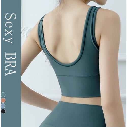 Yoga Push Up Bra Gym Fitness Women For Fitness Top Sports Bra Crop Top Women Bra Cup For A-D Black White Running Sport Bra Women