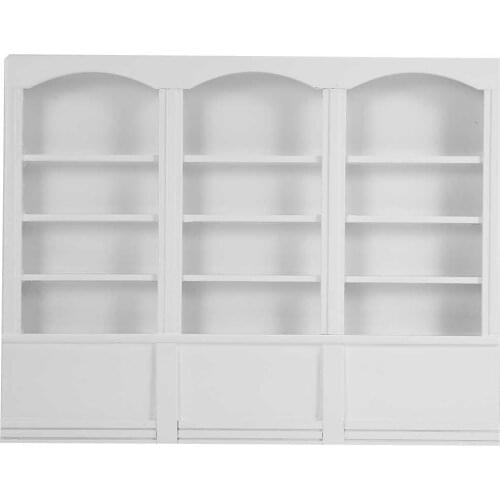 1:12 Doll House Accessories Mini Bookshelf Display Cabinet Bookcase Furniture Toy White