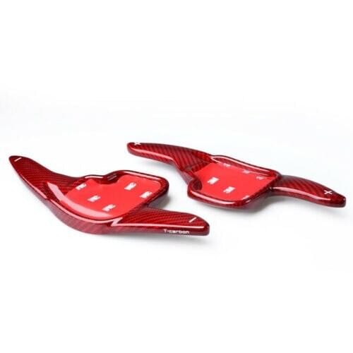 2 pcs GSD Carbon Fiber Steering Wheel Shift Paddles Fit for BMW F33 F35 F12 E89 red