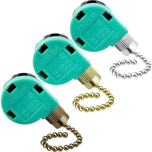 3 Pack Ceiling Fan Switch Switch Replacement Speed Control for Ceiling Fan Light, Wall Lamps, Cabinet Light