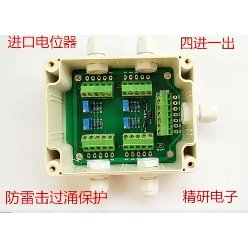 4 channels Junction box / electronic weighbridge J-box / load cell 4 in 1 out 5-wires