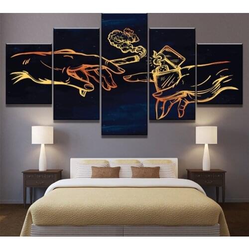 5 Piece Canvas Art Cigarette And Lighter Cuadros Decoracion Paintings on Canvas Wall Art for Home Decorations Wall Decor Artwork