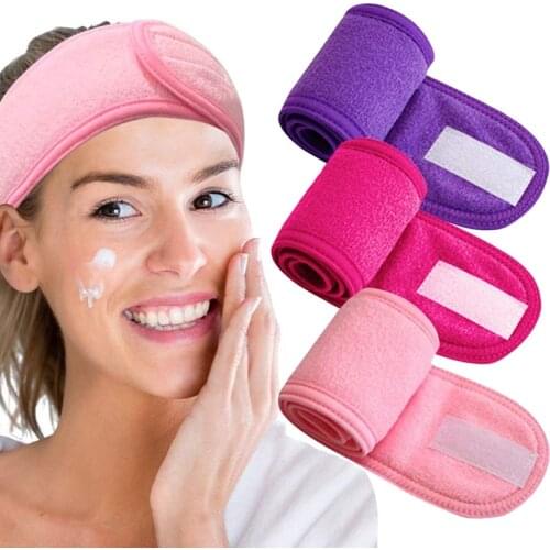 6Pcs Women Wide Hairband Adjustable Soft Toweling Hair Accessories Yoga SPA Bath Shower Makeup Wash Face Cosmetic Headband