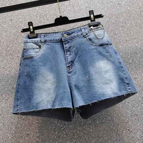 Stretch Denim Plus Size 5Xl Large Fashion Zevity Basic High Waist Summer WomenS Casual Cycling Clothing Fitness Shorts 2021