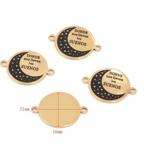 "DONDE nos IIeven Ios SUENOS"Charms connectors for Necklace Bracelet Jewelry Making