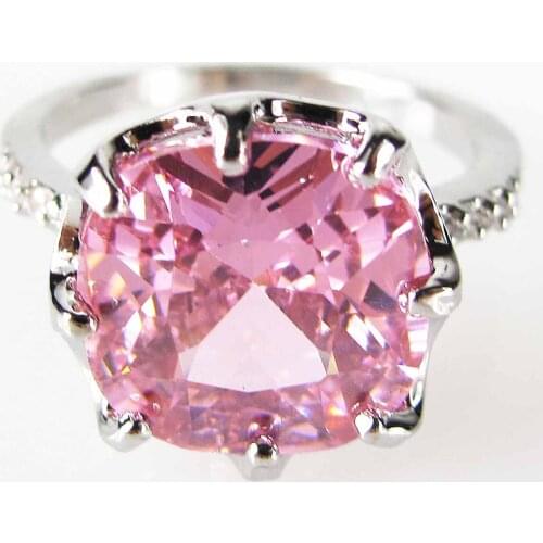 YaYI Fine Jewelry Princess Cut Gemstone Moissanite Cubic Zirconia Silver Color Engagement Wedding Party Leaves Gift Rings