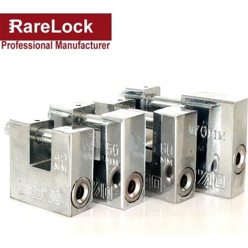 Square Beam Padlock for Gate Door Cabinet Home Security DIY Hardware Rarelock MMS423 aa
