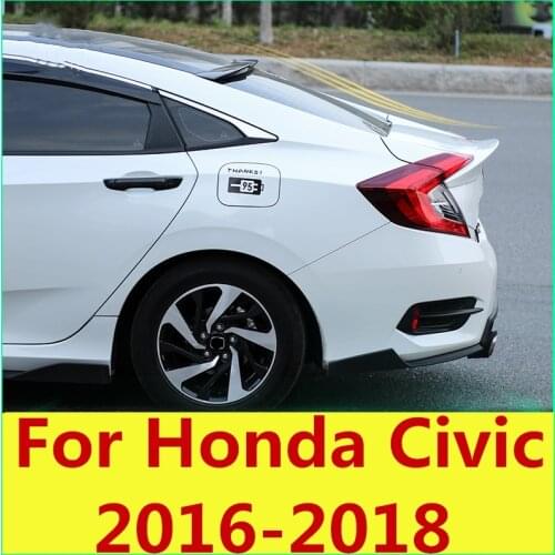 Tail trim strip exterior special car tail wing free punching wing car Accessories For Honda Civic 2016-2018 10th Gen Sedan
