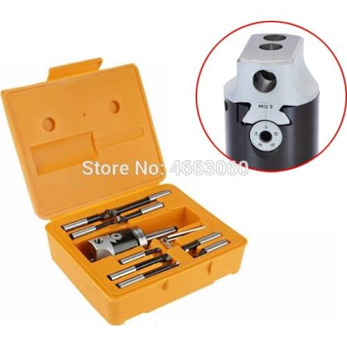New DIN2080 NT30 M12 thread Arbor F1 -12 50mm boring head and 9pcs 12mm boring bars, boring head set boring tool