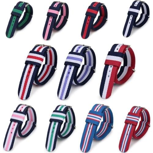 NEW 18mm 20mm Army Sports nato fabric Nylon watchband Buckle belt For Daniel Wellington Band For 007 James bond DW Watch Strap