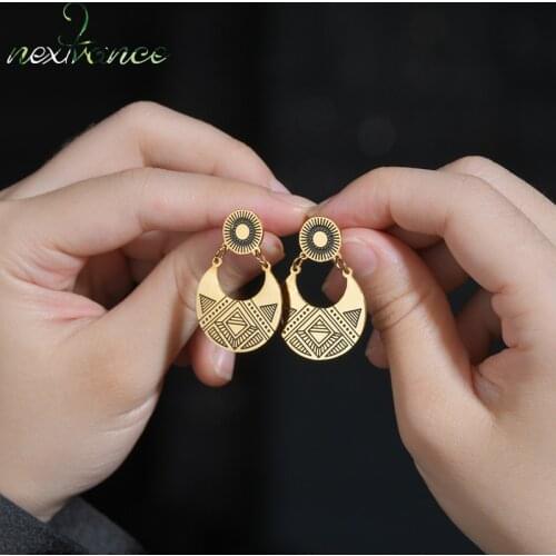 Nextvance Stainess Steel 2021 New Fasion Totem Earring Religion Punk Eardrop Women Girl Simple Jewlry Gift For Lover Wholesale