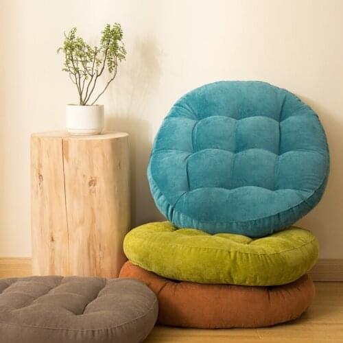 Squard/round corduroy seat cushion soft futon tatami pad floor cushion balcony window tatami chair seat mat cushion