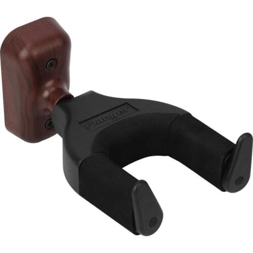 Guitar Hanger Wall Mount Stand with Auto Lock Tabs Solid Wood Base for Acoustic Electric Guitar Bass Bracket Hook Holder