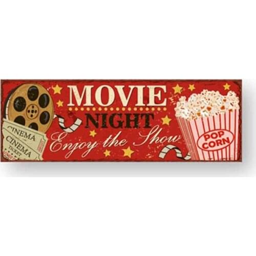 Vintage Cinema Sign Posters and Prints Cinema Wall Art Pictures Retro Art Canvas Painting Home Movie Theatre Art Wall Decor