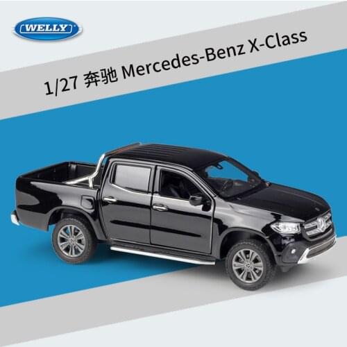 WELLY Diecast 1:24 Car Classic Pickup Truck Mercedes Benz X-Class Metal Vehicle Alloy Model Toy Car For Children Gift Collection