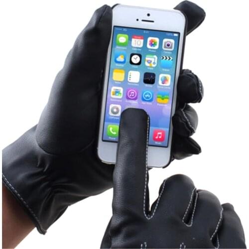 1 Pair Anti-slip Motorcycle Riding Winter Warm Touch Screen Full Finger Gloves Motorcycle Street Gear