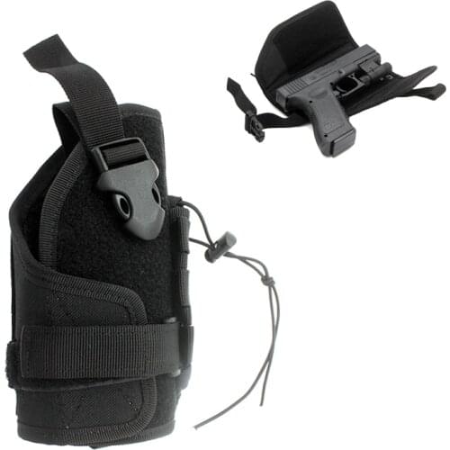 1000D Tactical Pistol Gun Holster Right-Hand Gun Molle Pouch with Mag Holder for Airsoft Pistol Handgun Glock Hunting Accessary