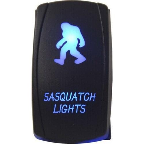 12-24V Car SASQUATCH LIGHTS 12V 20A Toggle Rocker Switch Blue LED Light 5Pin ON OFF
