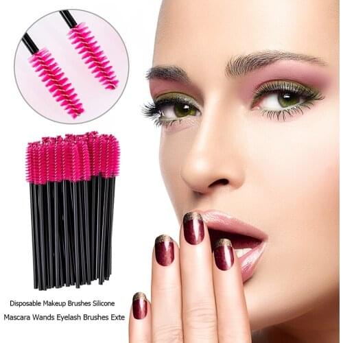 50pcs Disposable Spiral Eyelash Brush Mascara Wand Lashes Comb Eye shadow brush Makeup Tool Eyelash Extension Tools