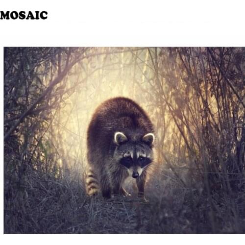 5D Diy Diamond painting Cross stitch forest animals red panda Diamond embroidery gift Full square Diamond mosaic art