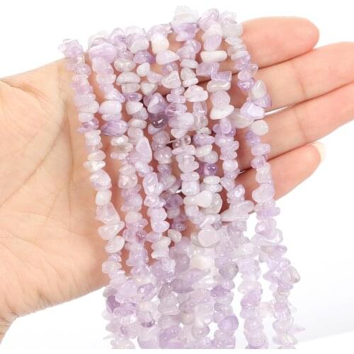 Natural Stone Beads Purple Jade Gravel Charm Round Loose Beads For Jewelry Making Needlework Bracelet Diy Strand 4/6/8/10/12MM