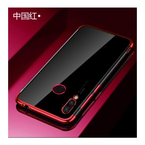 Xiaomi Redmi 7 Back Case Ultra Slim Soft Clear Silicone Plating Case with Fashion Colorful Frame for Redmi Note 7 Pro Phone