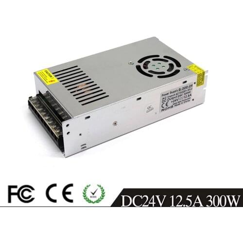 DC24V Power Supply 12.5A 300W Switch Driver Transformer 220v 110v AC To DC Fonte 24V for LED Strip Lamp Lighting CCTV CNC
