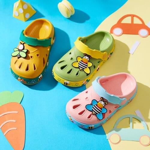 Spring Summer Children Shoes For Girl Boy 2021 New Casual Fashion Cartoon Active Kid Baby Toddler Flip Flop Rubber