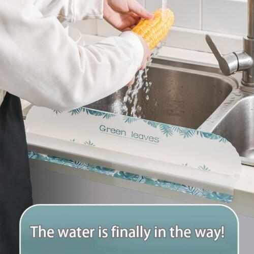 Kitchen Water Splash Guard Dish Washing Baffle Board With Viscose Sink Anti-Splash Proof Retaining Plate Kitchen Gadgets