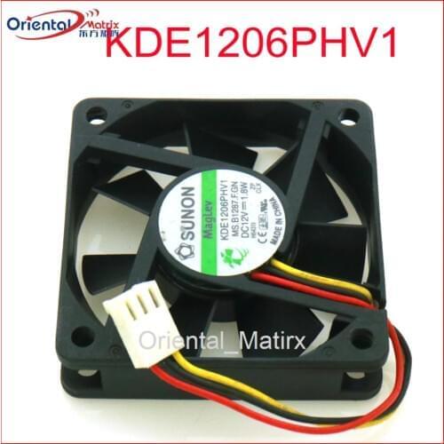 Free Shipping KDE1206PHV1 12V 1.8W 60x60x15mm CPU Fan 3Pin Computer CPU Cooling Cooling Fan